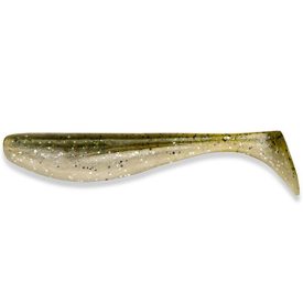 Fishup Wizzle Shad 3"/ 76mm – 202 Green pumpkin pearl