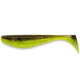  Fishup Wizzle Shad 3"/ 76mm – 203 Green pumpkin fluo chartreuse
