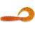 Fishup Fancy Grub 2,5"/ 64mm –  #049 - ORANGE PUMPKIN/BLACK