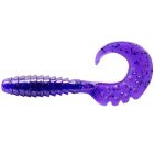 Fishup Fancy Grub 2,5"/ 64mm –  #060 - DARK VIOLET/PEACOCK & SILVER