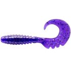 Fishup Fancy Grub 2,5"/ 64mm –  #060 - DARK VIOLET/PEACOCK & SILVER