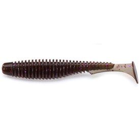   Fishup U-Shad 2.5"/ 64mm – 050 Green pumpkin brown red purple