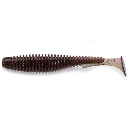 Fishup U-Shad 2.5"/ 64mm – 050 Green pumpkin brown red purple