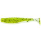 Fishup U- Shad 4"  #055 - Chartreuse/black