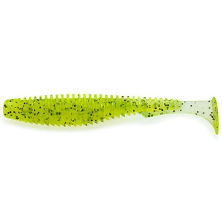 Fishup U- Shad 4"  #055 - Chartreuse/black