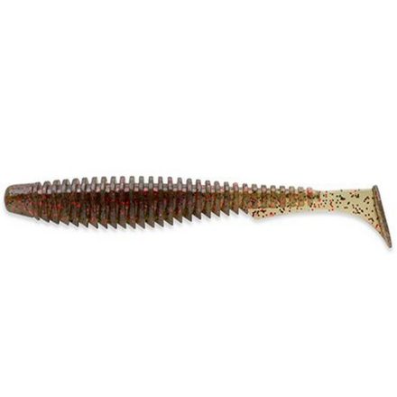 Fishup U-Shad 4"/ 100mm – 045 Green pumpkin red black