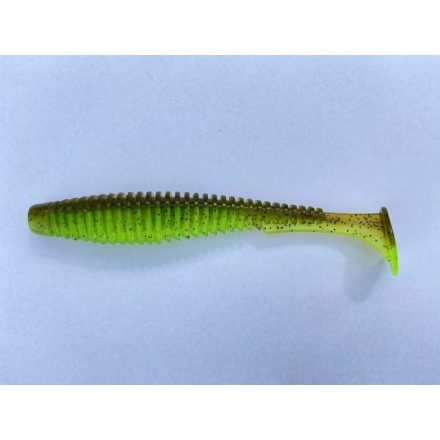 Fishup U- Shad 4"  #204 - Green pumpkin/chartreuse