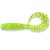 FISHUP_MIGHTY GRUB 3.5" (7PCS.), #055 - CHARTREUSE/BLACK