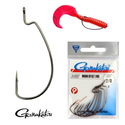 Gamakatsu Worm Offset horog - 2/0
