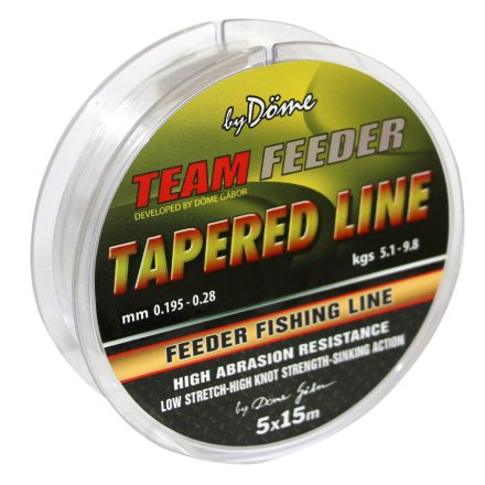 By Döme Team Feeder felvastagodó előkezsinór 15m x5 0.165-0.22mm