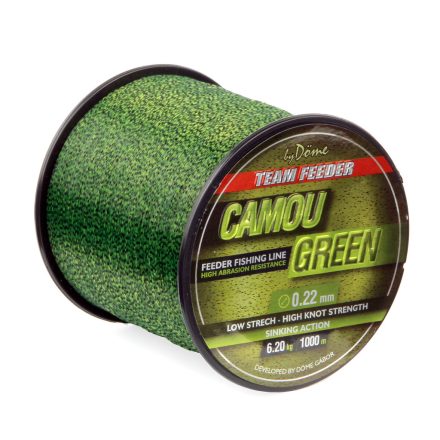 By Döme Team Feeder Camou Green 1000m 0.22mm monofil zsinór