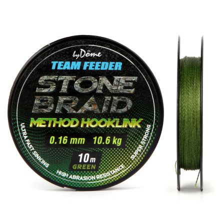 By Döme Team Feeder Stone Braid 10m 0,08mm fonott előkezsinór