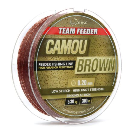 By Döme Team Feeder Camou Brown 300m 0.25mm monofil zsinór