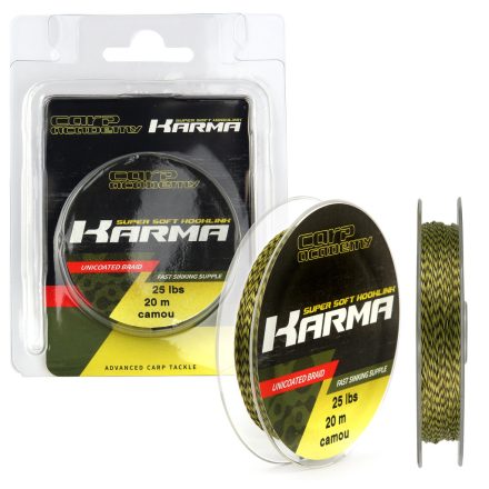 Carp Academy Karma Hooklink 20m 15lb fonott előkezsinór