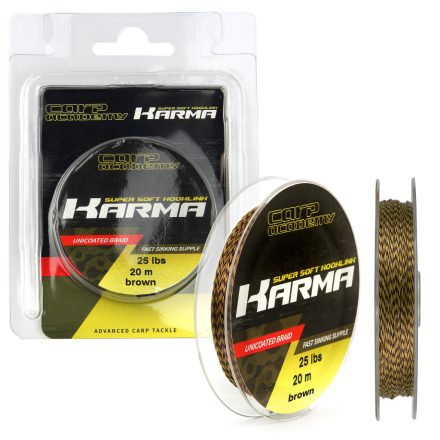 Carp Academy Karma Hooklink 20m 15lb fonott előkezsinór