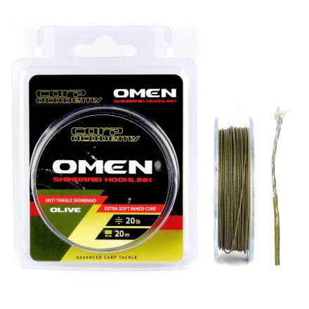Carp Academy Omen Skinbraid Olive 20m 25lb előkezsinór