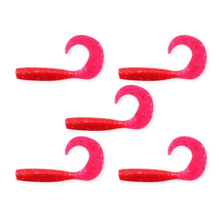 Nevis Twister 7,5cm – piros flitter