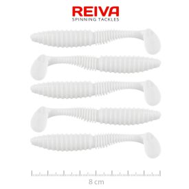 Reiva Zander Power Shad 8cm – Classic white
