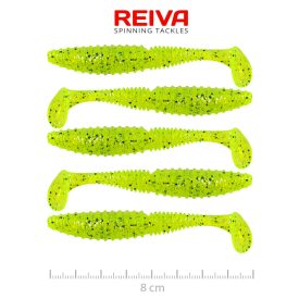 Reiva Zander Power Shad 8cm – Poppy green