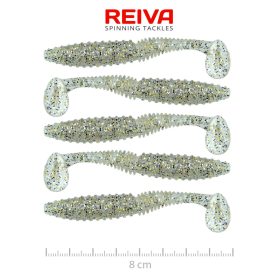 Reiva Zander Power Shad 8cm – Salt and pepper