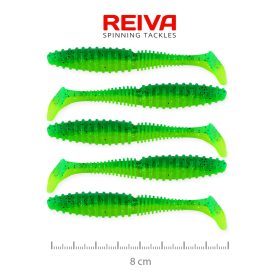 Reiva Zander Power Shad 8cm – Poison green
