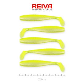 Reiva Flat Minnow shad 7,5cm - Flash lemonade