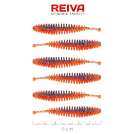 Reiva Tiny Worm 6cm – Orange Disco