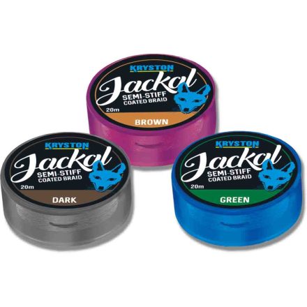 Kriston Jackal Semi-Stiff 20m 30lb - barna fonott előkezsinór