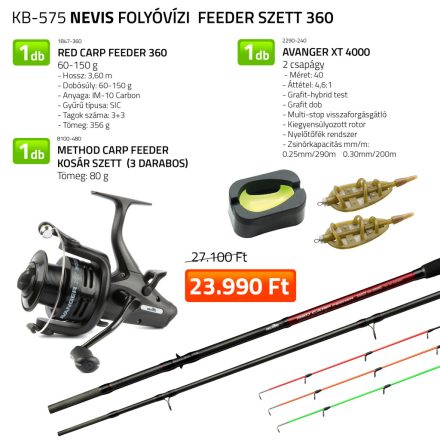 Nevis Folyóvízi Feeder szett 360cm  
