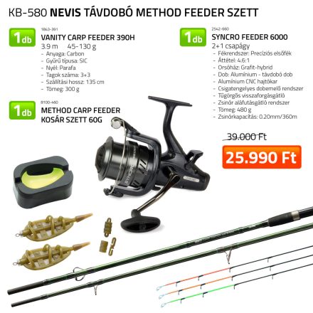 Nevis Távdobó method feeder szett 