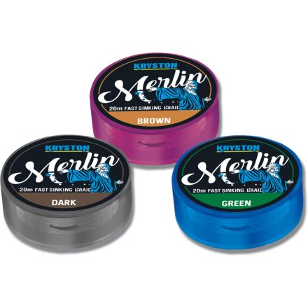 Kriston Merlin Fast Sinking Supple Braid 20m 35lb - barna fonott előkezsinór