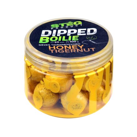Stég Dipped boilie 20mm – mézes tigrismogyoró 100g