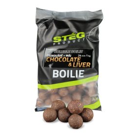 Stég Product oldódó bojli 24mm – csoki-máj 1kg