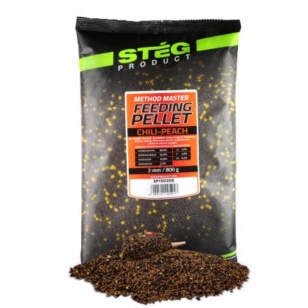 Stég Feeding Pellet 2mm – csípős barack 800g