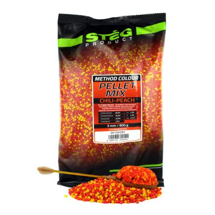 Stég pellet mix 3mm – csípős barack 800g