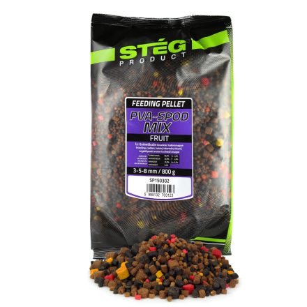 Stég PVA Spod Mix 3-5-8mm – gyümölcsös 800g