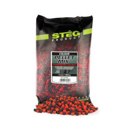 Stég pellet mix 5mm – eper-hal 800g