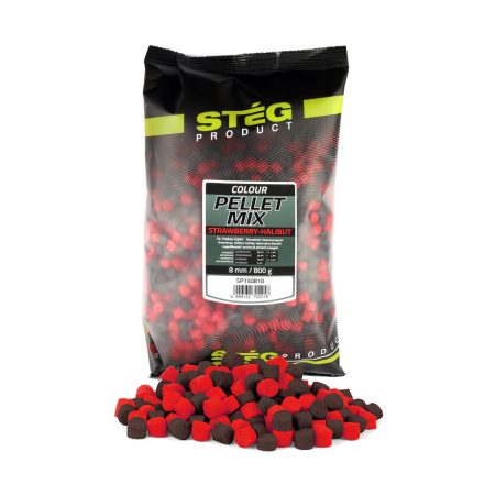 Stég pellett mix 8mm – eper-halibut 800g