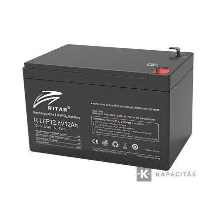 Ritar LIFEPO4 12v 12Ah lithium vasfoszfát munkaakkumulátor