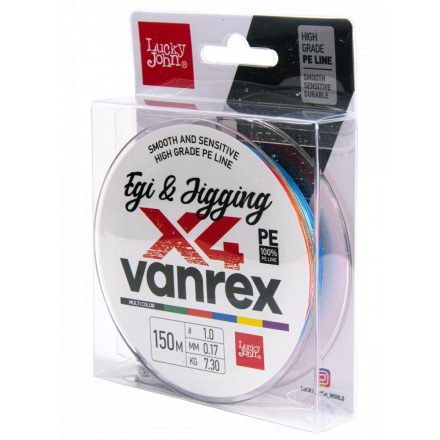 LUCKY JOHN Vanrex 4x Egi&jigging multicolor #0.6 0,12mm 150m