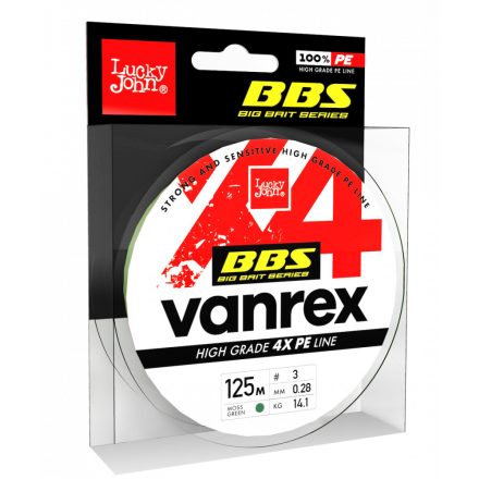 Lucky John Vanrex BBS X4 125m 0,32mm fonott zsinór