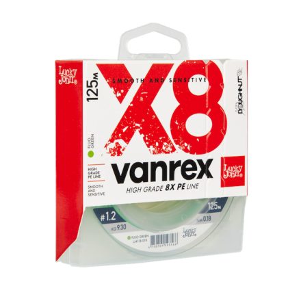 Lucky John Vanrex X8 125m 0,20mm fonott zsinór