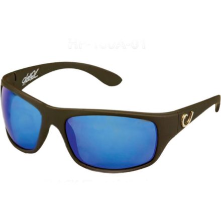 MUSTAD HP - BLACK FRAME, SMOKE LENS WITH BLUE REVO polarizált napszemüveg