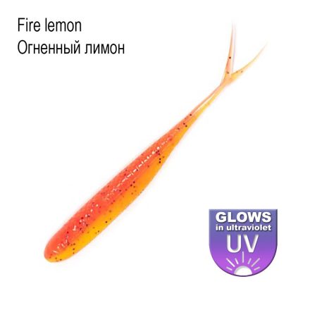 DS Lures Whitebait 3"/ 76mm – Fire lemon