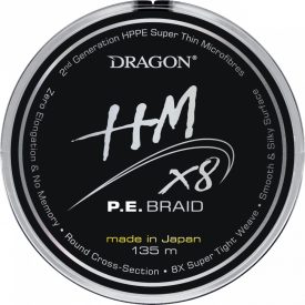 Dragon HM X8 135m 0,12mm fonott zsinór - szürke