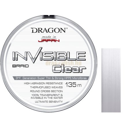 DRAGON Invisible clear 0,14mm 135m FEHÉR fonott zsinór