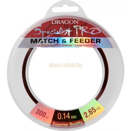 DRAGON specialist pro match & feeder 300m 0,28mm 9,65kg