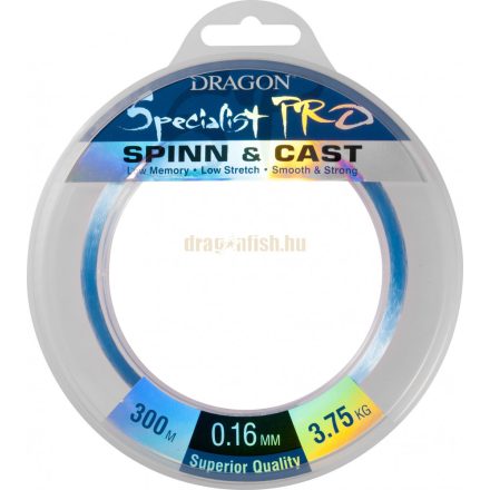 DRAGON specialist pro spinn & cast 300m 0,18mm 4,75kg